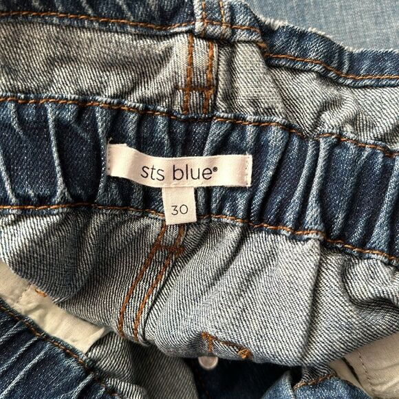 STS Blue High Waist Paperbag Denim Shorts Cotton size 30 - Picture 10 of 10
